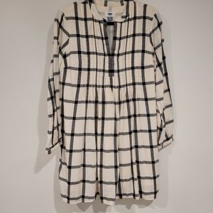Plaid Tunic dress shirt